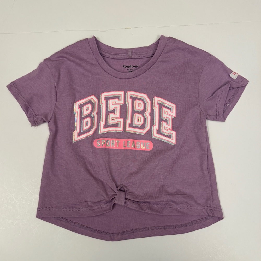Bebe Sport Baby 2pc Soft Purple top & short Cute Set Size 24M lightweight NWT - Picture 2 of 8